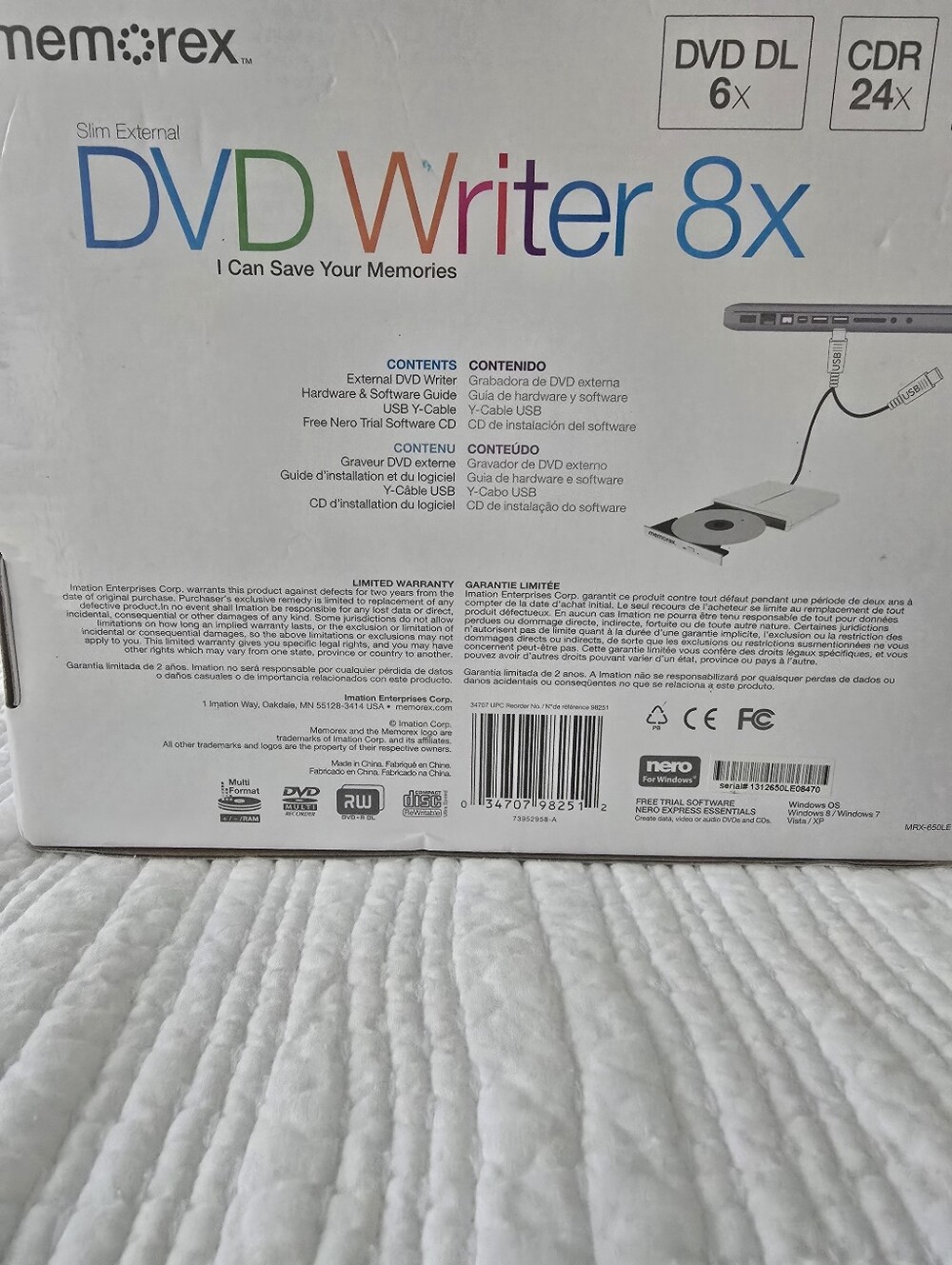 Memorex DVD Writer 8X External Drive - Picture 2 of 4